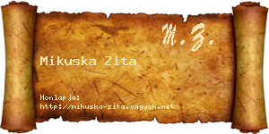 Mikuska Zita névjegykártya